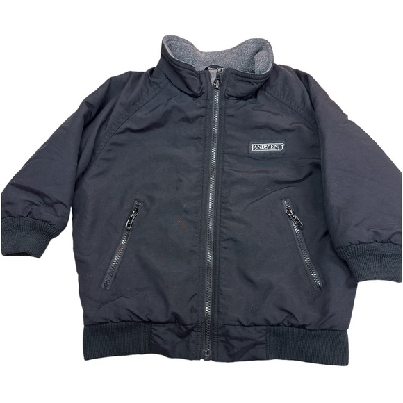 Lands’ End Boy’s Black Nylon Winter Jacket 3T - Picture 1 of 5